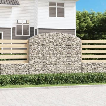 vidaXL Schanskorf gewelfd 200x50x160/180 cm gegalvaniseerd, Tuin en Terras, 100 cm of meer, Verzenden, Nieuw, Metaal
