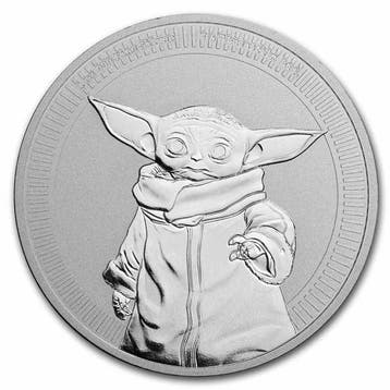 Niue. 2 Dollars 2021 1 oz $2 NZD Niue Star Wars Baby Yoda