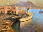 Italiaanse school (XX) - Porto di Napoli, Antiek en Kunst, Kunst | Schilderijen | Klassiek