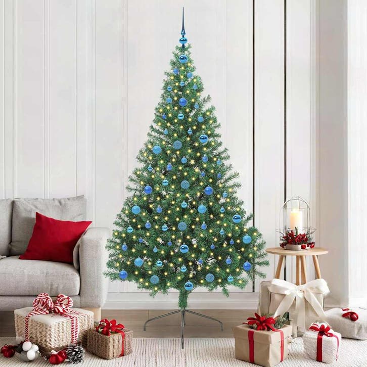 vidaXL Kunstmatig Voorverlicht Kerstboom met 300 LED Groen, Diversen, Kerst, Nieuw, Verzenden