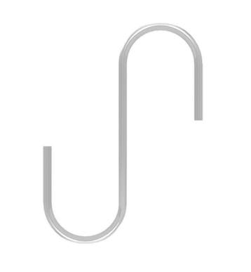 100 stuks - S-Haak / Ophanghaak - 6,5cm - Verzinkt Staal...