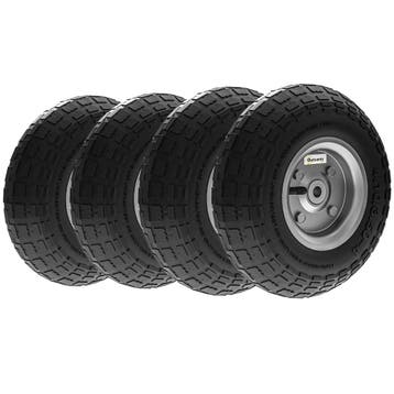 Schubkarrenwiel 4er Set Vervangingswiel 80 Kg Ø 255 Mm Volru, Verzenden, Nieuw