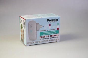 2dekans | Premier Homeline WR05 - wifi versterker - 750 Mbps, Computers en Software, Netwerk switches, Ophalen of Verzenden, Zo goed als nieuw