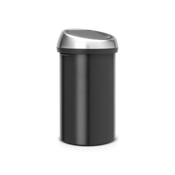 Brabantia Touch Bin 60 ltr - mat Zwart/Mat RVS, Verzenden, Nieuw