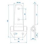 ProPlus Vlinderscharnier - Staal - Verzinkt - 135 x 65 mm..., Ophalen of Verzenden, Nieuw