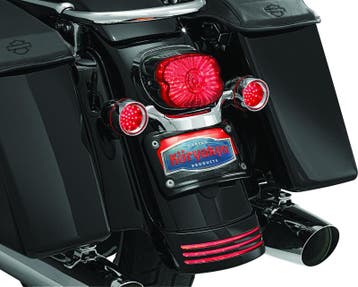 Kuryakyn Curved License Plate Mount Black, Ophalen of Verzenden