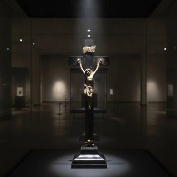 Antiek Crucifix - .835 zilver - 1850-1900 - 55 cm, Antiek en Kunst