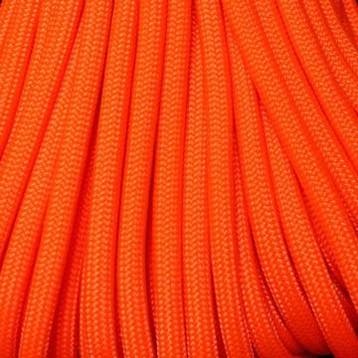 Rol 100 meter - Neon Orange Paracord 550 - #43, Ophalen of Verzenden, Nieuw, Draad