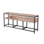 Dressoir Zwart en Vintage Bruin - Kast met stoffen lades, Huis en Inrichting, Kasten | Dressoirs, Verzenden, Nieuw