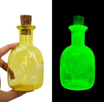 Flacon dapothicaire XlX ème en verre uranifère -, Antiek en Kunst