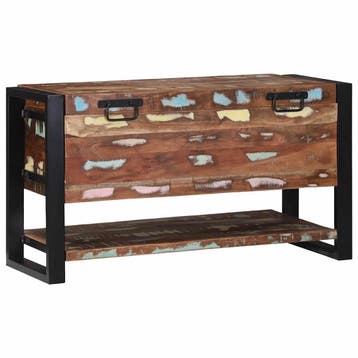 vidaXL Opbergbox Multikleur 80 x 35 x 45 cm Massief, Verzenden, Nieuw