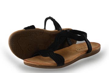Dolcis Sandalen in maat 41 Zwart, Dolcis, Verzenden, Zwart, Sandalen of Muiltjes