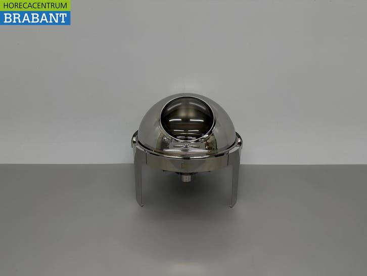 HCB Ronde Chafing Dish Rolltop RVS – Kijkglas – 6 liter –, Zakelijke goederen, Horeca | Keukenapparatuur, Nieuw in verpakking