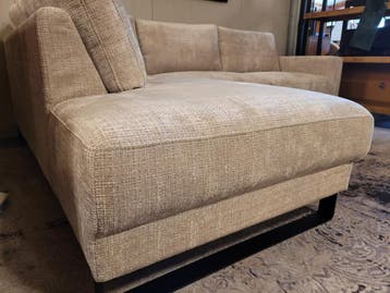 Hoekbank Brandon taupe/ beige | voorraad ACTIE!, Huis en Inrichting, Verzenden, Nieuw, Hout, Modern, hotelchique, industrieel