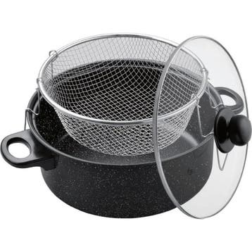 Benson Frituurpan met korf - Carbonstaal - Marmer coating..., Ophalen of Verzenden, Nieuw
