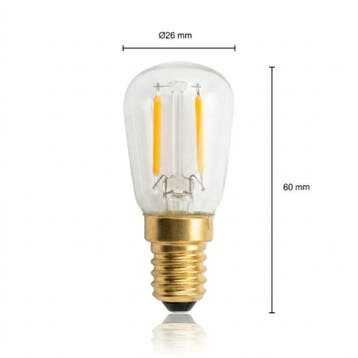 LED FILAMENT | E14 | ST26 | DIMBAAR | CLEAR | 2W, Huis en Inrichting, Lampen | Losse lampen, Ophalen of Verzenden, Nieuw