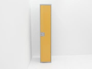 Locker/garderobekast - 180x35x50cm (hxbxd) - 1-deurs - geel, Ophalen of Verzenden, Gebruikt, Overige typen
