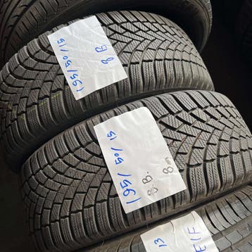 2 x Bridgestone Blizzak 195-50-15 Winterbanden 8mm, Gebruikt, 15 inch, Band(en), Personenwagen