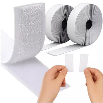 Ruhhy Zelfklevend Klittenband 5m x 2,5cm – Wit Haak & Lus., Ophalen of Verzenden, Nieuw