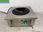 RVS Bohner Inductie Wok Wokplaat met wokpan 5 kW 400V Horeca, Ophalen of Verzenden, Gebruikt