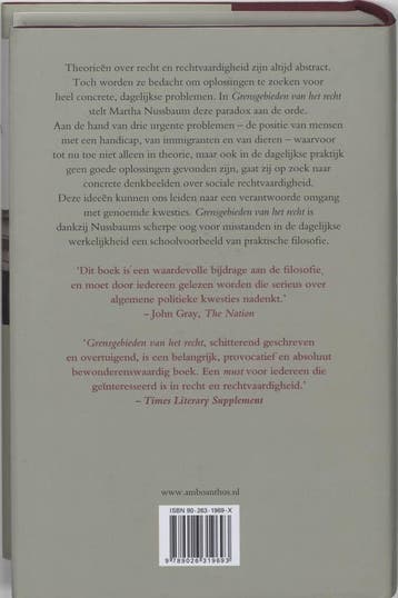 Grensgebieden van het recht 9789026319693 Martha Nussbaum, Boeken, Verzenden, Zo goed als nieuw, Martha Nussbaum