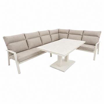 Pacific dining hoek loungeset 5 delig aluminium verstelbaar, Ophalen of Verzenden, Nieuw