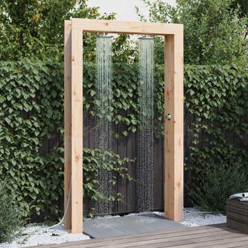 vidaXL Buitendouche 226 cm Massief grenenhout en roestvrij, Verzenden, Nieuw