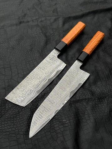 Keukenmes - Japanse mes. Handgemaakt keukenmes. 12C27-staal,