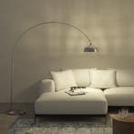 Booglamp Arcus, staal, retro-stijl, 60W - Mat nikkel, Verzenden, Nieuw