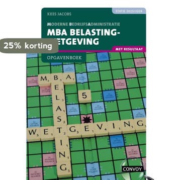2023/2024 / MBA Belastingwetgeving met resultaat /, Boeken, Verzenden, Zo goed als nieuw, C.J.M. Jacobs