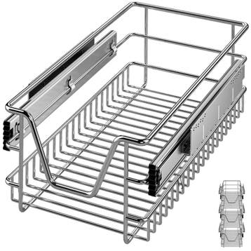 Keukenlade Set van 3 Metaal 30cm Telescopisch (Voor in Huis), Verzenden, Nieuw