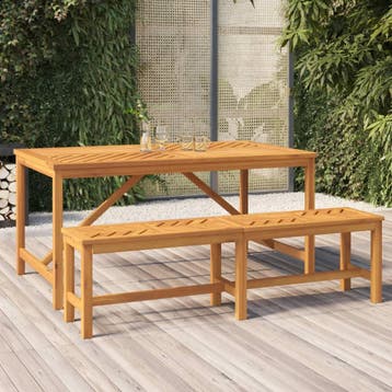 vidaXL Tuinbank 150 cm massief acaciahout, Tuin en Terras, Tuinbanken, Verzenden, Nieuw, Hout