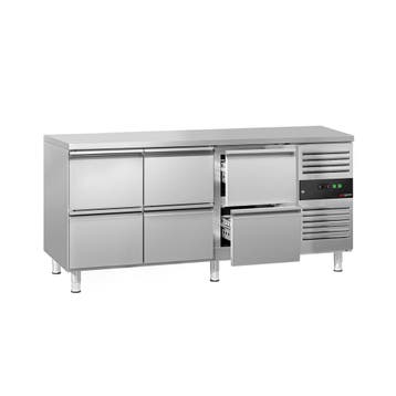 GGM Gastro | Koelwerkbank ECO - 1795x700mm - 417 liter - met, Verzenden, Nieuw in verpakking, RVS Meubilair