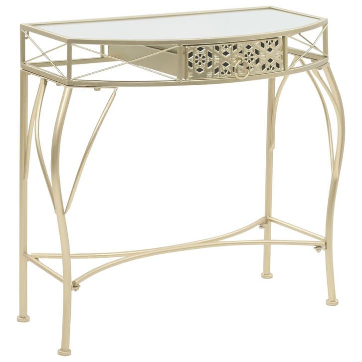 vidaXL Bijzettafel Franse stijl 82x39x76 cm metaal, Huis en Inrichting, Tafels | Bijzettafels, Nieuw, 60 cm of meer, Verzenden