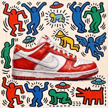 MEDSAN - Keith Haring Dunk () - UNIQUE WORK