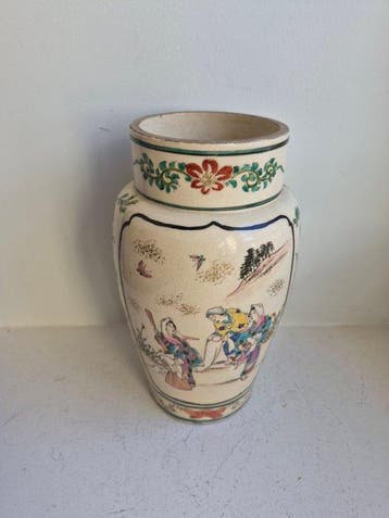 Vaas - Aardewerk - Japan - Meiji periode (1868-1912) (Zonder, Antiek en Kunst