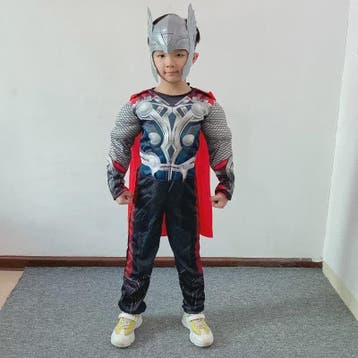 Thor Muscle Held Cosplay Kostuum Compleet met Mjölnir Hamer, Verzenden, Nieuw