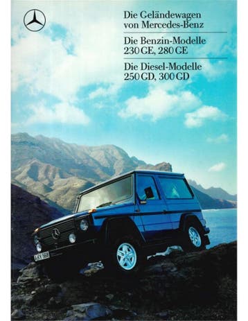 1988 MERCEDES BENZ G KLASSE BROCHURE DUITS, Nieuw, Author