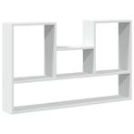 Wandschap 99cm Wit Bewerkt Hout | Retourdeal 25% Korting, Huis en Inrichting, Woonaccessoires | Wandplanken en Boekenplanken, Ophalen of Verzenden