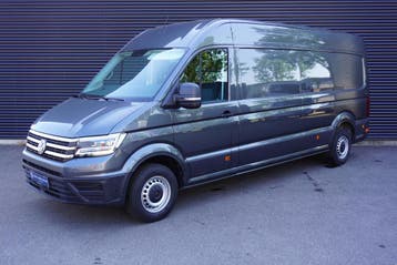 Volkswagen Crafter 180pk L4H3/L3H2 LED Apple Carplay Camera, Gebruikt, Volkswagen, Zilver of Grijs, Lease