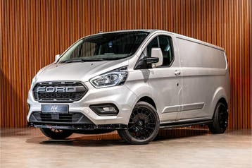 Ford Transit Custom 340 2.0 TDCI 170 PK L2H1 | ACC | CarPlay, Stof, Gebruikt, Zwart, Ford