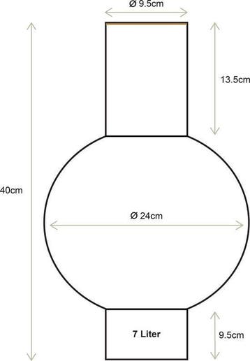 Pip Studio - Vaas - Roze - IJzer - 24x40cm -  – Nieuw, Verzenden, Nieuw