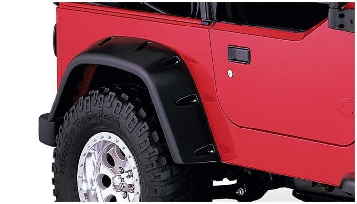 Bushwacker 97-06 Jeep TJ Max Pocket Style Flares 2pc - Black, Computers en Software, Apple iPads, Ophalen of Verzenden