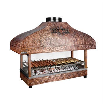 GGM Gastro | Koperen barbecue - 1500mm - glazen hitteschild, Verzenden, Nieuw, Kop(pen) en/of Schotel(s)