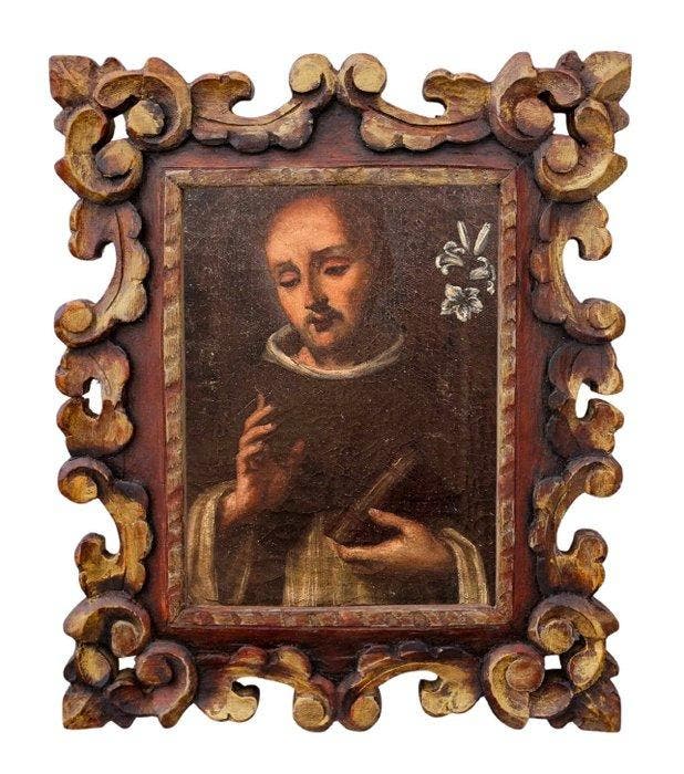 Scuola italiana (XVI-XVII) - Sant’Antonio da Padova, Antiek en Kunst, Kunst | Schilderijen | Klassiek