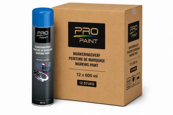 Pro paint markeringsverf 12 stuks, 600 ml, blauw, Verzenden, Nieuw