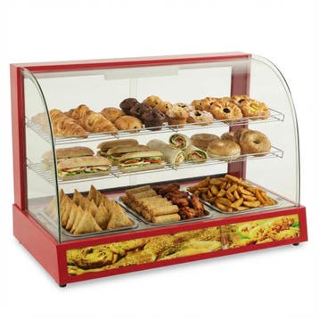 HCB Warmhoudvitrine - 96 cm - 230V - RVS, Verzenden, Nieuw in verpakking, Overige typen