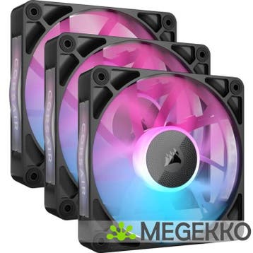 Corsair iCUE LINK RX120 RGB 120mm PWM Fan Starter Kit Black, Computers en Software, Verzenden, Nieuw
