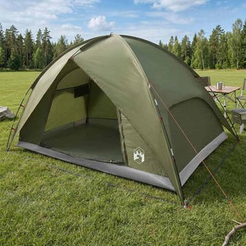 vidaXL Camping Tent met Regenhoes Waterdicht 4-persoons, Verzenden, Nieuw, Tot en met 2