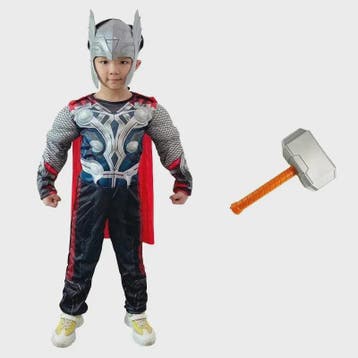 Thor Muscle Held Cosplay Kostuum Compleet met Mjölnir Hamer, Verzenden, Nieuw